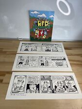 Vintage Comic Strip Art R.F.D.  Rural Humor 3 Strips & Book Signed Mike Marland picture
