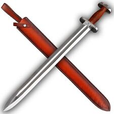 Full Tang Viking Sword w/ High Carbon Tempered Hand Forged Carbon Steel picture