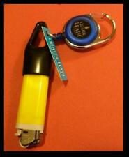 LIGHTER LEASH SMOKE BLUE METAL PULL OUT CLIP RETRACTABLE PREMIUM+LIGHTER NEW  picture