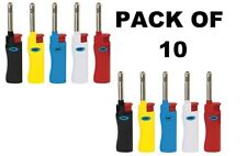 10 X MK LIGHTER Full Size Refillable Candle Windproof Jet Lighters Assor. Colors picture