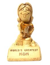 Vintage World's Greatest MOM 1970 Paula USA Mother's Day Figurine Trophy Award picture