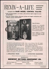 1957 Midwest Oxygen Equipment Chicago Reviv-A-Life Resuscitator Vintage Print Ad picture