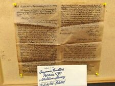 Benjamin Franklin's Petition for Abolition of Slavery 1790 Document on Parchment picture