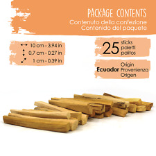 25 Palo Santo Incense wood sticks 100 % Natural Organic Balsamic Scented Ecuador picture