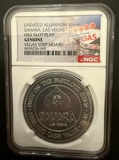 Sahara Las Vegas Free Slot Play Casino Token Undated Aluminum 41mm picture