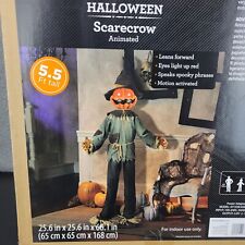 Halloween Animated Indoor Scarecrow Motion, Speaks, Lights Up, Celebrate 5.5 Ft picture