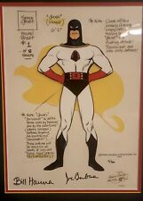 RARE SPACE GHOST Model Sheet w. Lithograph bkg HANNA BARBERA SIGNED LE #5/300   picture