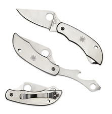 Spyderco Knives ClipiTool Stainless Steel Bottle Opener C175P Pocket Knife picture