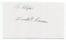 Winston Lawson Signed 3x5 Index Card Autograph JFK Assassination Secret Service picture