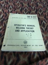 Operations Manual Welding Theory And Application 1967 Technical Militaria Vtg VG picture