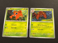 Pokemon 151 Paras and Parasect Evolution Lot Near Mint picture