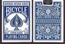 Bicycle Lotus Back (blue) Heritage Design Series playing cards picture