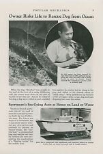 1937 Magazine Article Powell Mobile Boat Glendale CA Sea Going Tractor Amphibian picture
