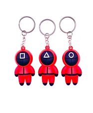Squid Game Triangle Square Circle Three Characters Keychain picture