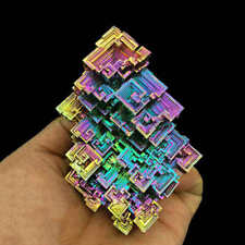 30g Natural Rainbow Aura Titanium Bismuth Specimen Stone Crystal Cluster Healing picture