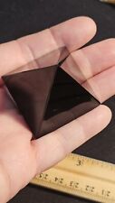 57g Natural Black Agate Crystal Pyramid, Healing, AAA, Perfectly Cut & Polished picture