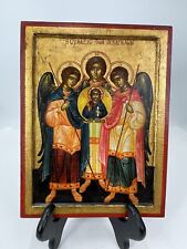 Evangelopoulos Bros. Egg Tempera Icon Angels Gathering 8 1/2” X 11 picture
