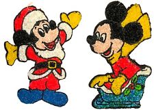 2 - VTG Melted Plastic Popcorn Christmas Wall Hanging Disney Mickey Minnie Mouse picture