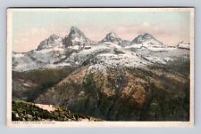 The Three Tetons ID-Idaho, Scenic View, Antique, Vintage Souvenir Postcard picture