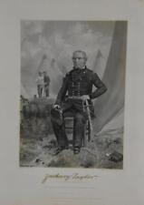 Antique US President Zachary Taylor Art Engraving Original 1862 History picture