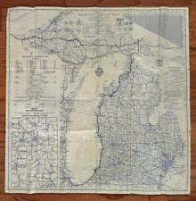 1931 Official State of Michigan Service Map State Highway Department picture