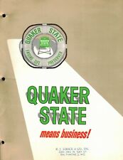 Vintage 1968 QUAKER STATE Jobbers MERCHANDISE, POS & OIL SELL SHEET (20 pages) picture