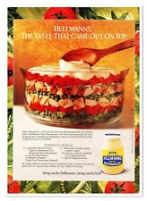 Hellmann's Mayonnaise Layered Club Salad Recipe Vintage 1992 Print Magazine Ad picture