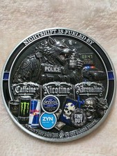 Night Shift Police challenge coin Fueled by Caffeine, Nicotine and Adrenaline 2" picture
