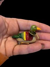 Vintage Hantel Tiny Duck Colorful 1:12 Dollhouse Miniature 1.25” Pewter Rainbow picture