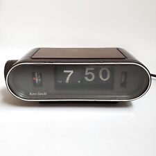 Vintage Ken-Tech Flip Clock Alarm Model T-440 Woodgrain Retro POWERS ON picture
