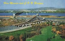 Montreal, Canada Mercier & Canadian Pacific Railway Bridges Vintage Postcard picture