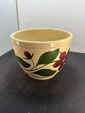 50’s Stoneware Deep Mixing Or Ice Bucket W/ No Lid Hand Painted Starflower  picture
