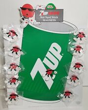 Vintage 7-UP Spot Magnet Cool Spot Soda Pop Advertising 1988 NEW NOS Red Dot Man picture