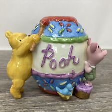 VTG Disney Midwest Of Cannon Falls Winnie The Pooh & Piglet Porcelain Easter Egg picture