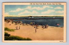 Cape Cod MA- Massachusetts, Sea Street Town Beach, Vintage c1984 Postcard picture