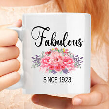 gifts for her birthday gift for 101 year old woman Fabulous since 1923 Mug 11oz picture