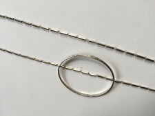 Cool look Metallic Silver tone tubule Necklace 30