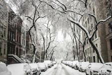 Cityscape Art Print photo picture home wall decor New York Winter SNOW 12X8 picture