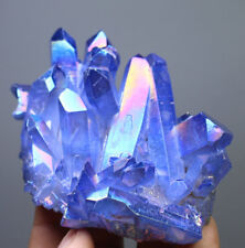 310g Light Colorful Aura Quartz Crystal Titanium Bismuth Silicon Cluster Rainbow picture