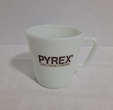 Vintage Pyrex Mug White Milk Glass D Ring Coffee Cup 1980 Naosmm Dining Retro picture