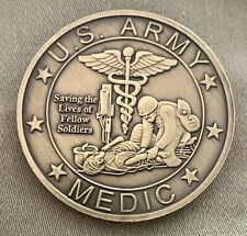 Vintage United States Army Combat Medic Saving Fellow Soldiers Challenge Coin picture