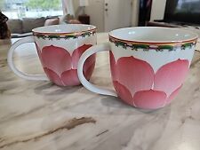 Williams Sonoma Famille Rose Coffee Mugs Discontinued Lot Of 2 Euc picture