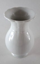 Vintage Kaiser Romantica Vase White Ribbed Porcelain Fluted Germany 4 5/8