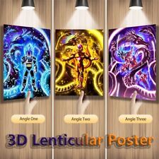 Goku Vegeta Frieza,3D Lenticular Effect- Anime Dragon Ball Z Poster, 3 In One picture