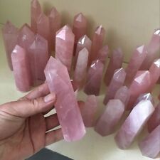 5/10 PACK 40-50mm Natural Rose Quartz Crystal Point Healing Obelisk Wand Pink picture