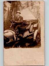 c1915 Man Driving Car San Francisco California CA Studio Prop RPPC Postcard picture