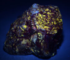 Pinolite, fluorescent yellow. Styria, Austria. 172 grams. Video. picture