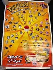 Vintage 1999 Burger King Pokemon Toys Nintendo Big Kids Meal Advert Poster BK picture