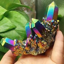 Titanium Cluster Mineral Healing Stone Natural Crystal Specimen Rainbow picture