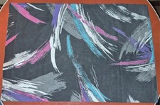 Vintage 80s Dark Brush Stroke Pillow Case 1980s Bedding Sheets Patrick Nagel Vtg picture